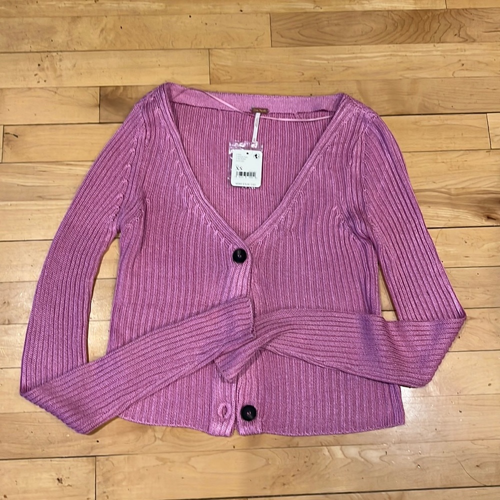 Free People Pink Cardigan NWT Sz XS